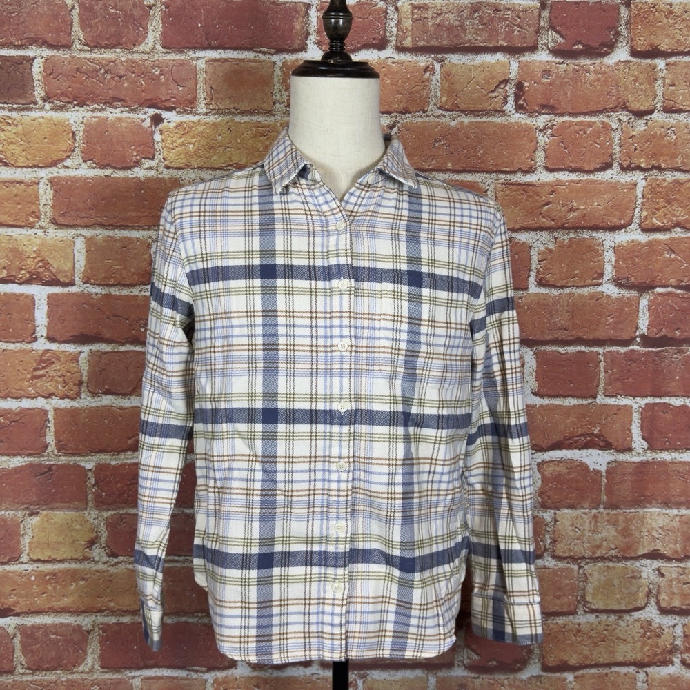 Pendleton Men's Size Small Plaid Long Sleeve Button‎ Front Flannel Shirt Cotton